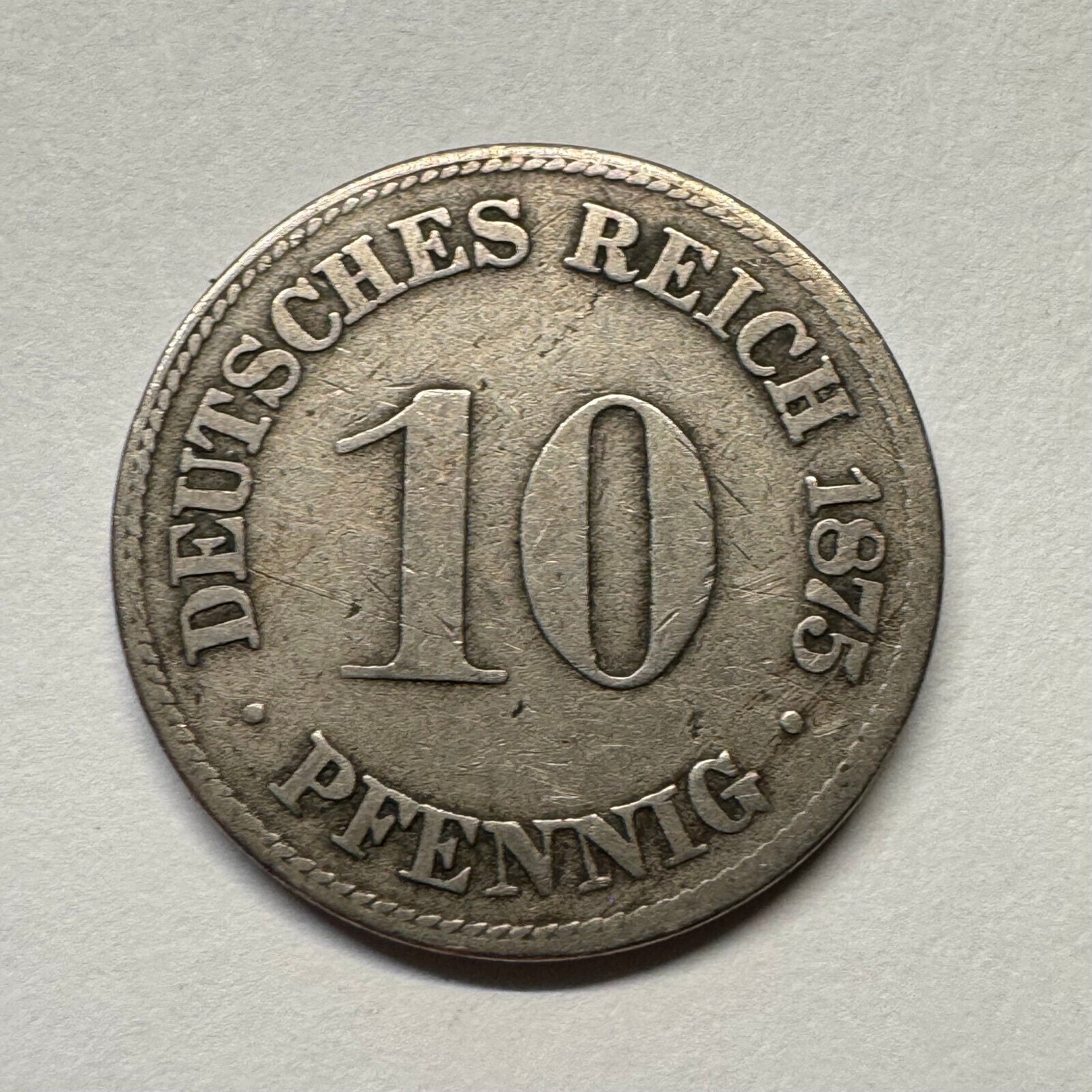 1875 Germany 10 Pfennig - Beautiful Coin - #B-050