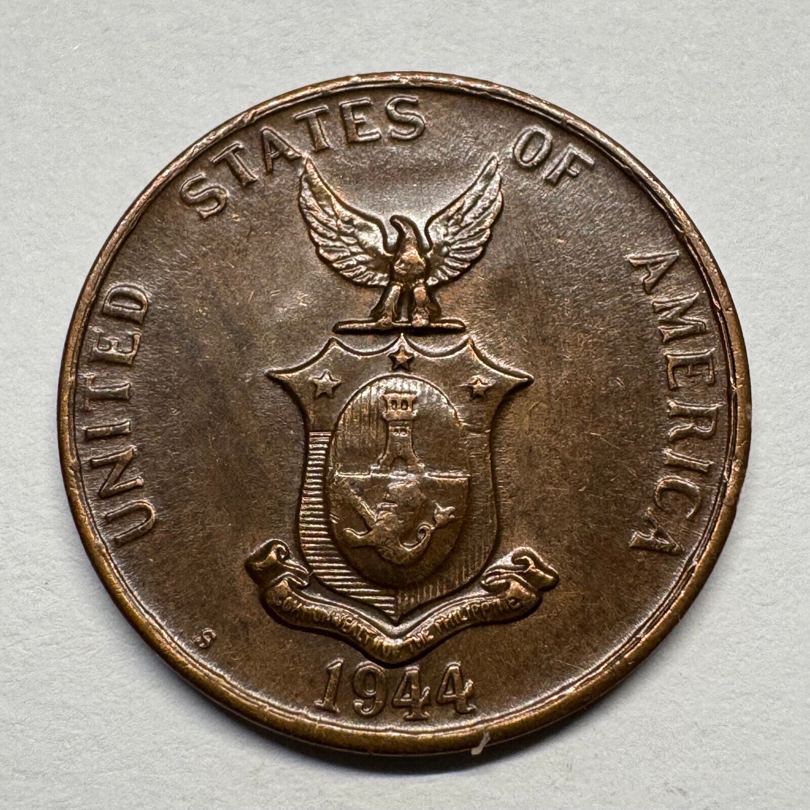 1944 Philippines 1 Centavo - Beautiful Coin - #B-059