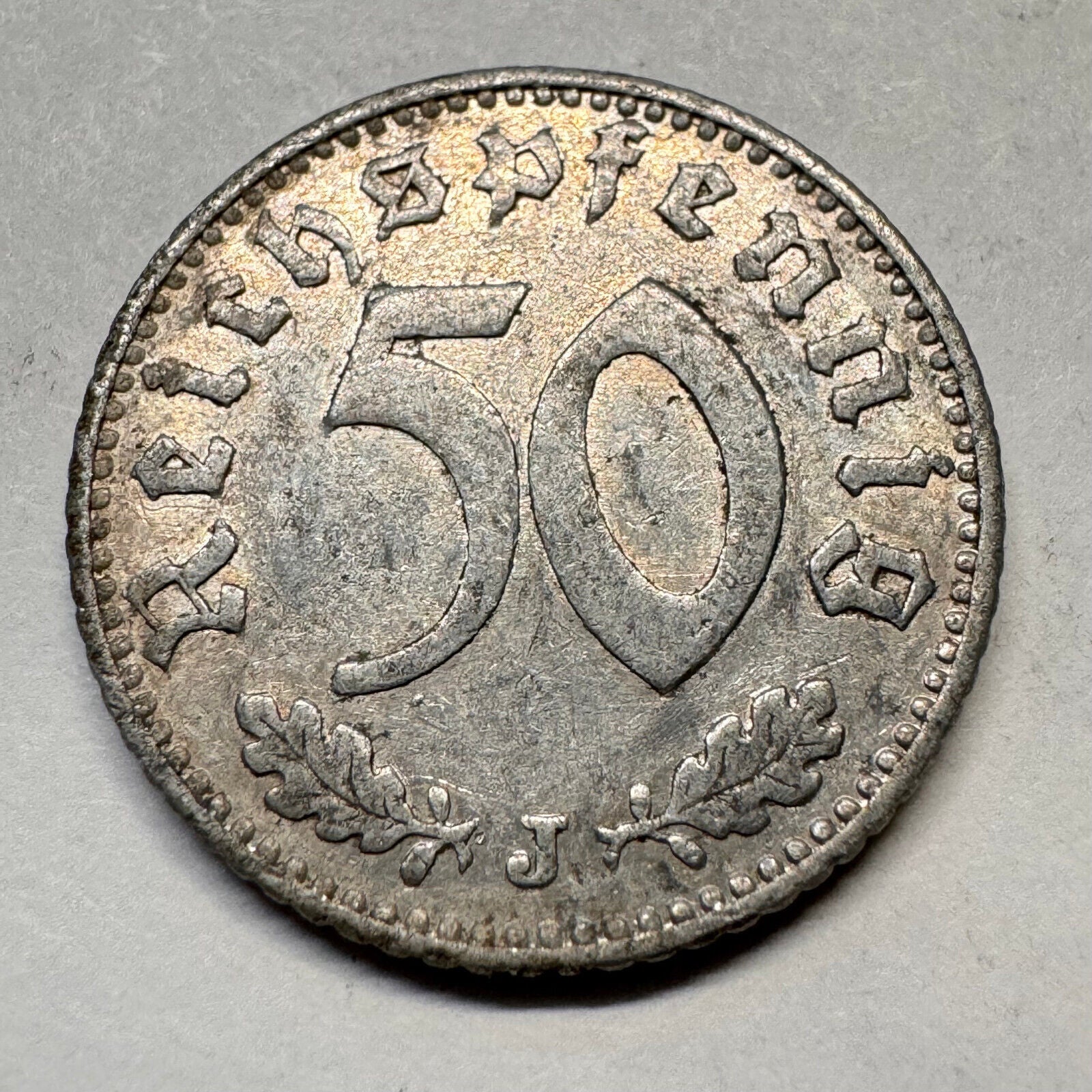 1935 Germany 50 Reichspfennig - J - Nazi Third Reich - #A-035
