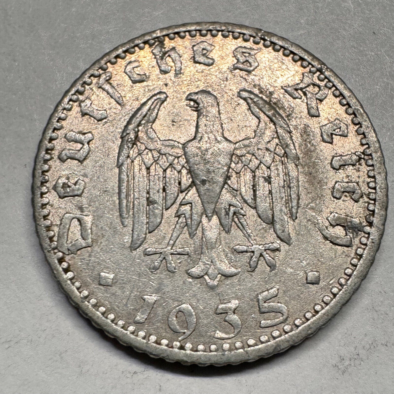 1935 Germany 50 Reichspfennig - A - Beautiful Coin - #A-025