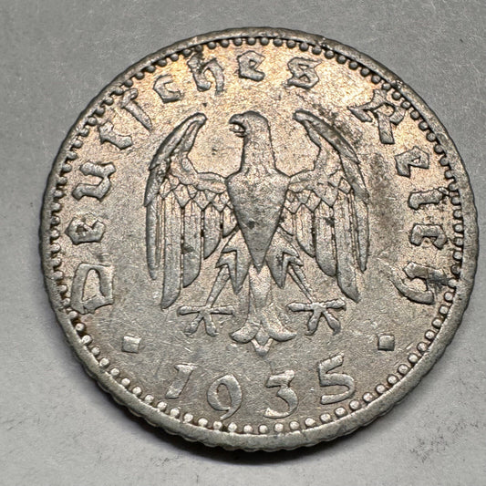 1935 Germany 50 Reichspfennig - A - Beautiful Coin - #A-025