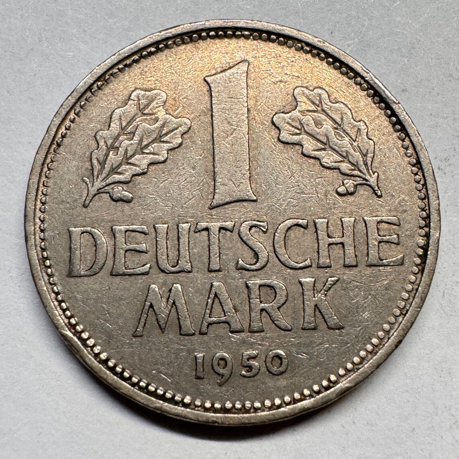 1950 Germany 1 Mark - D - Beautiful Coin - #A-028