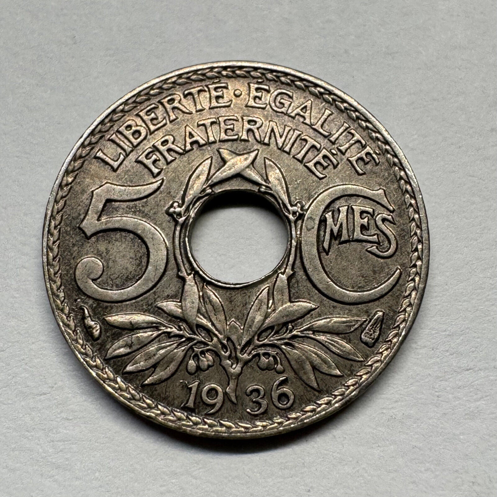 1936 France 5 Centimes - Beautiful Coin - #B-043