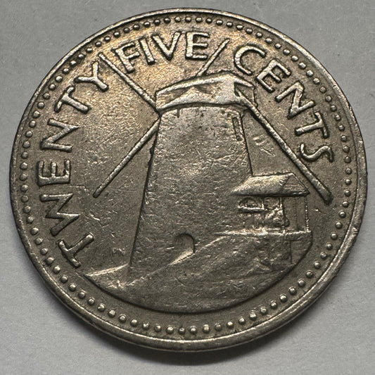 1973 Barbados 25 Cents - Beautiful Coin - #A-080