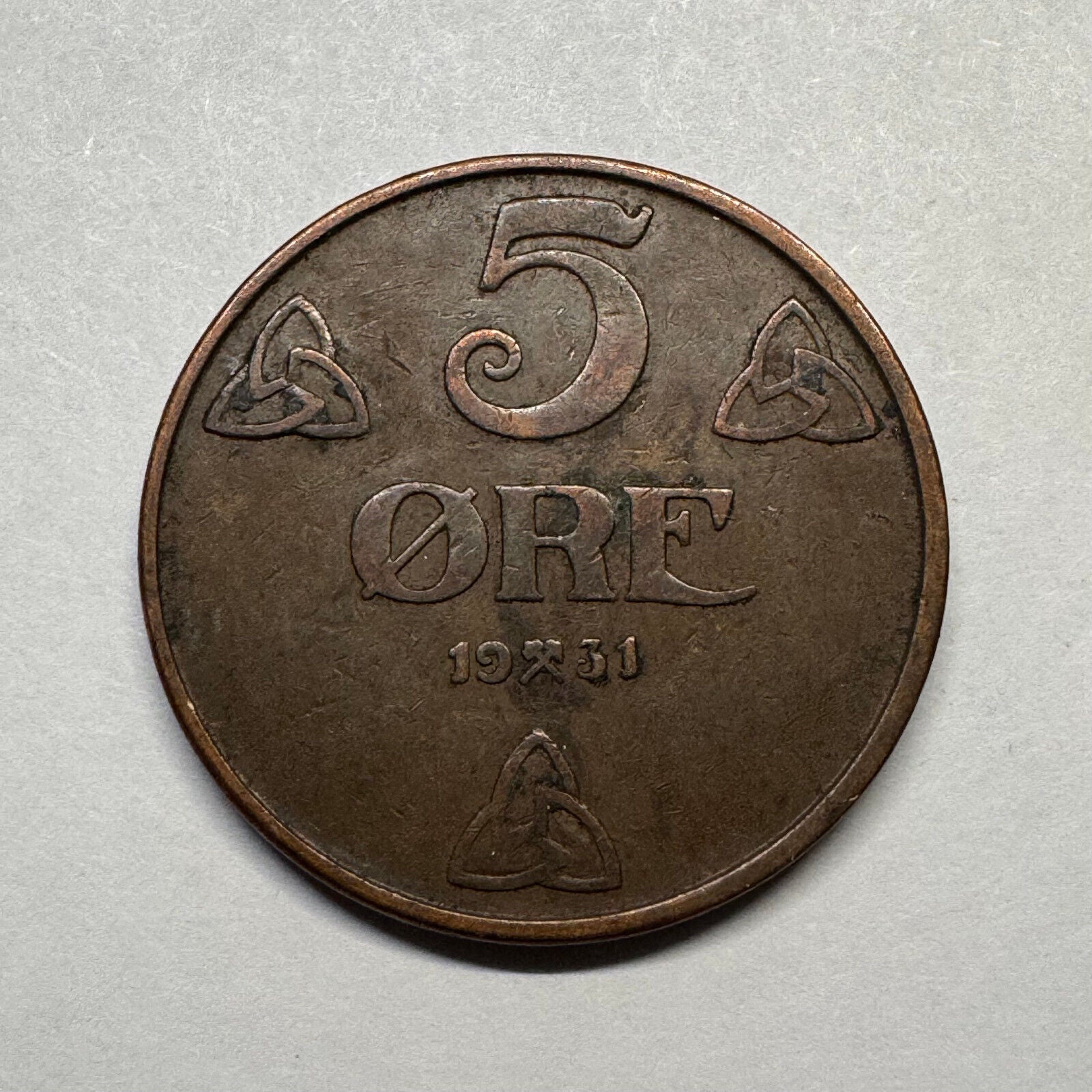 1931 Norway 5 Ore - Beautiful Coin - #B-035
