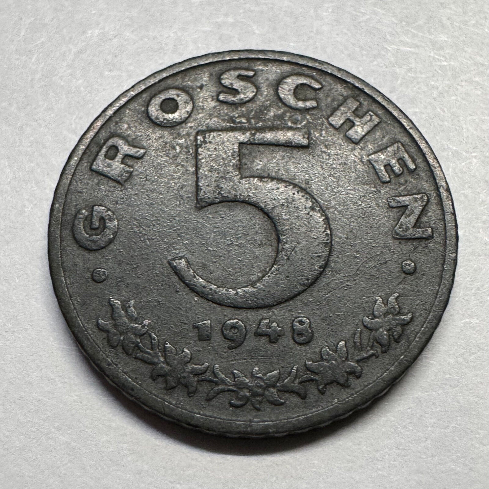 1948 Austria 5 Groschen - Beautiful Coin - #A-088