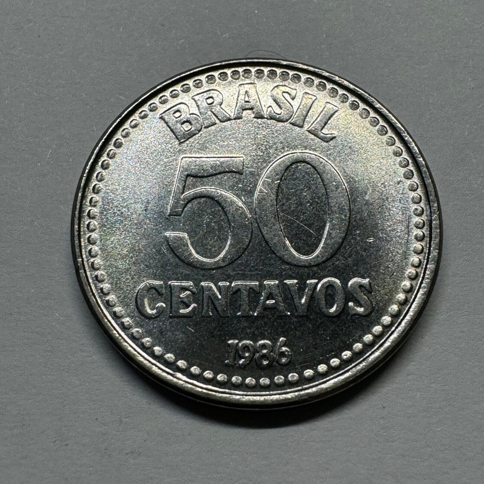 1986 Brazil 50 Centavos - Beautiful Coin - #A-007