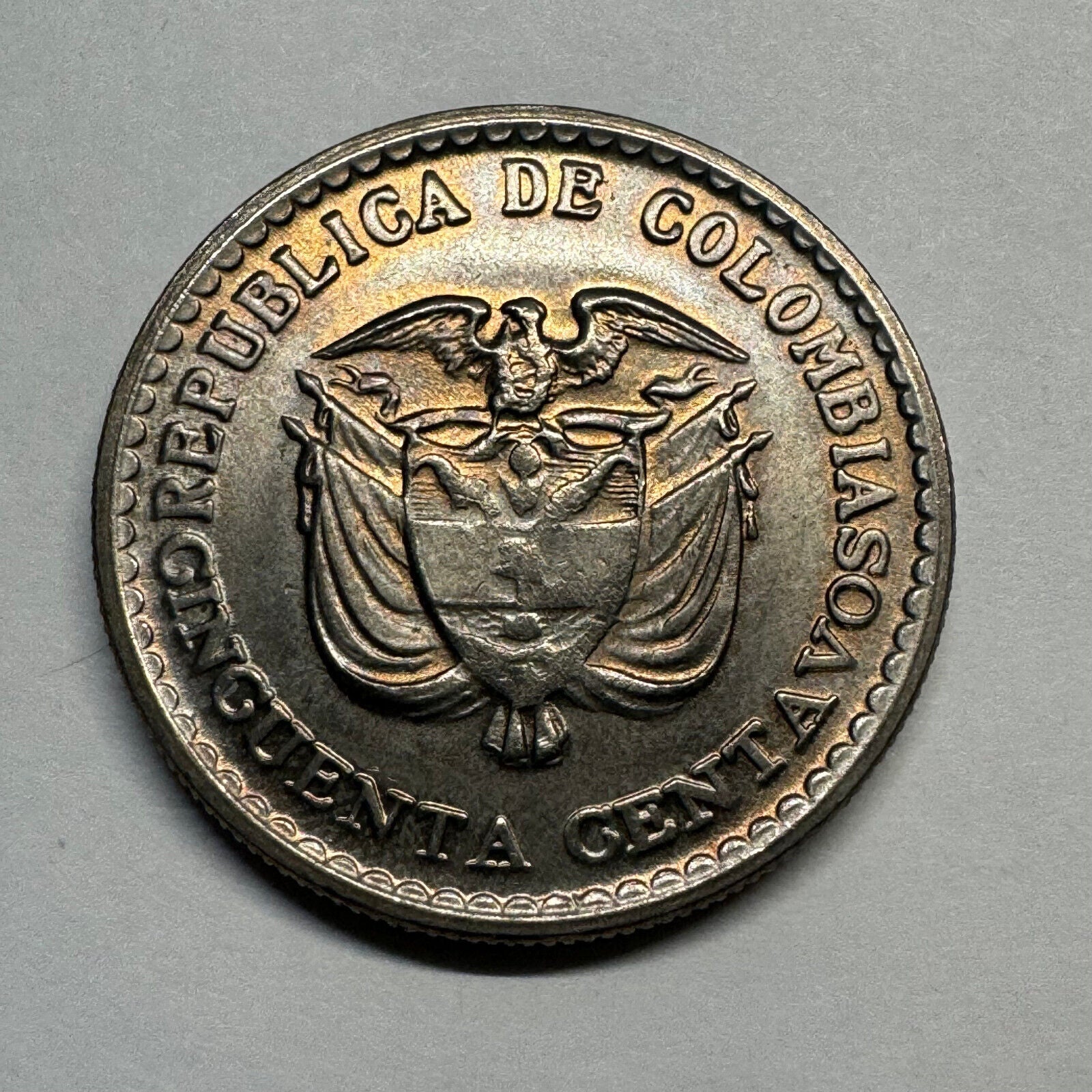 Colombia 1965 50 Centavos - Beautiful Coin - #A-004