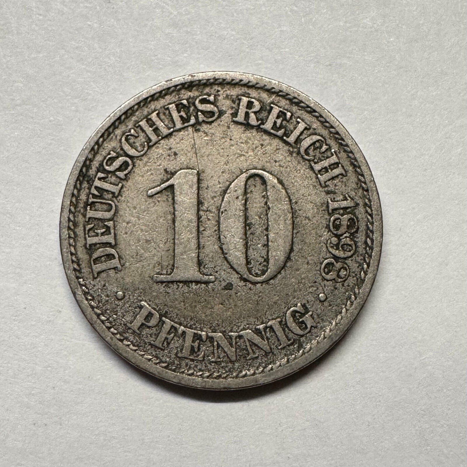 1898 Germany 10 Pfennig - Beautiful Coin - #B-016