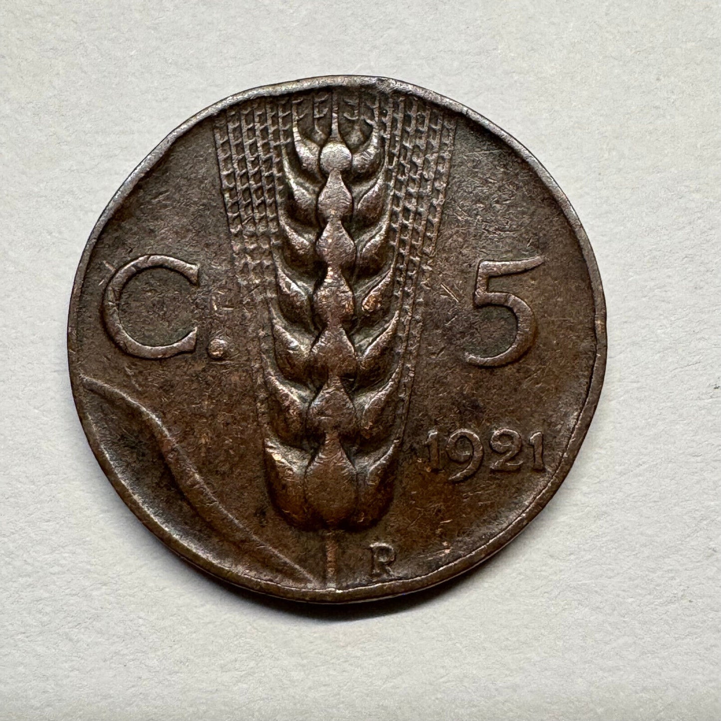 1921 Italy 5 Centesimi - Beautiful Coin - #B-050
