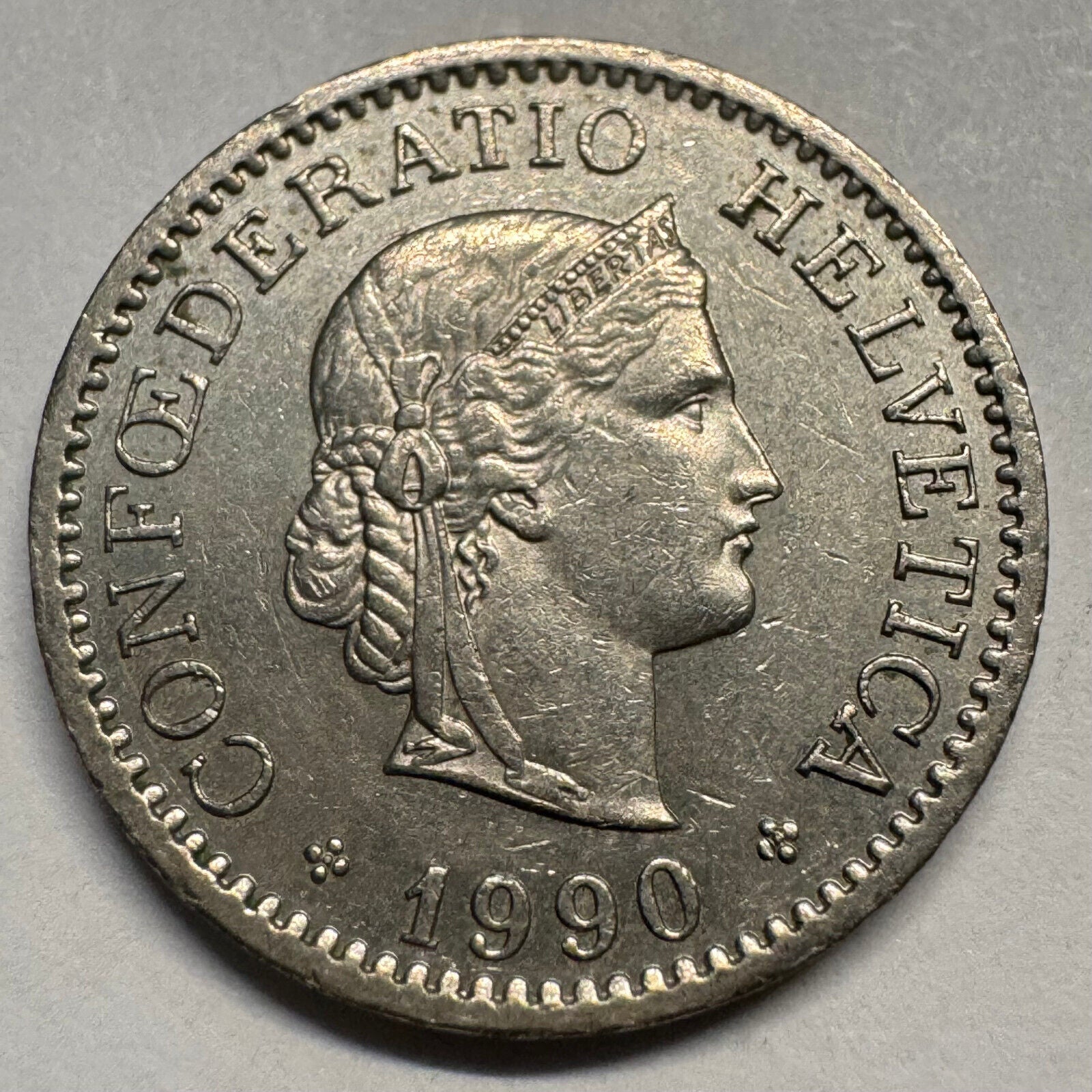 1990 Switzerland 10 Rappen - Beautiful Coin - #A-073