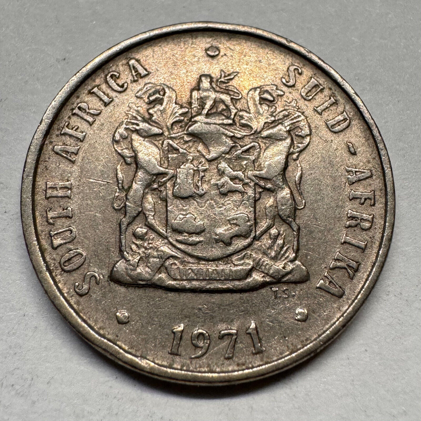 1971 South Africa 10 Cents - Beautiful Coin - #A-056
