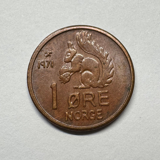 1971 Norway 1 Ore - Beautiful Coin - #B-056
