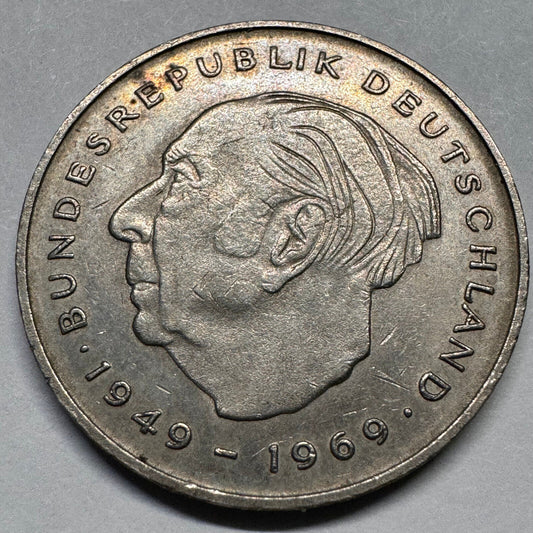 1977 Germany 2 Mark - F - Beautiful Coin - #A-042