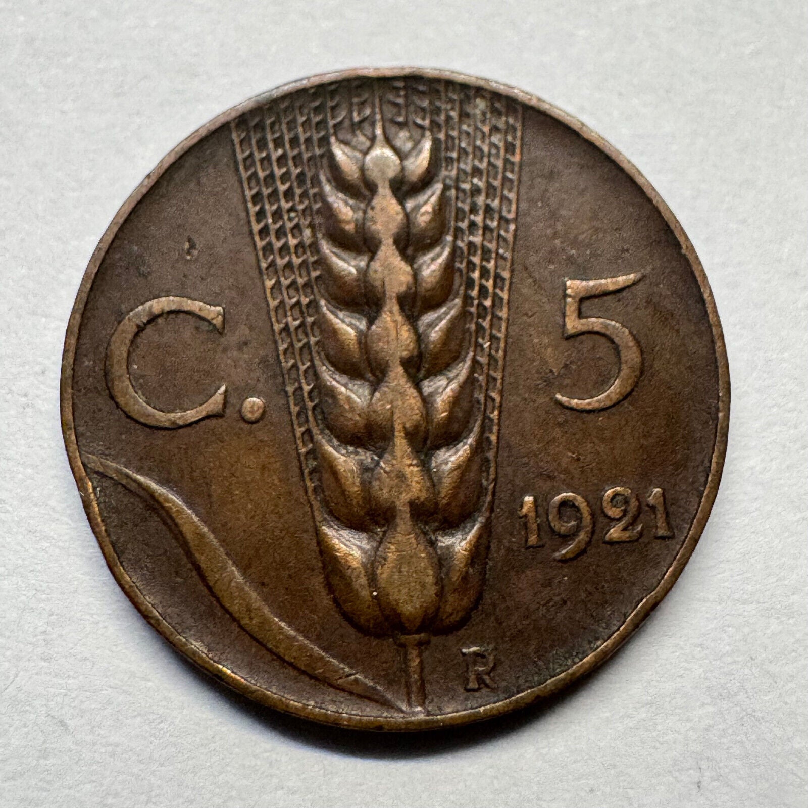 1921 Italy 5 Centesimi - Beautiful Coin - #A-095
