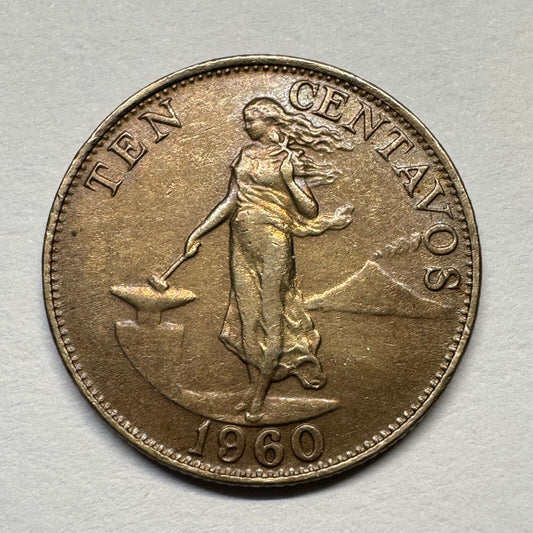 1960 Philippines 10 Centavos - Beautiful Coin - #B-048