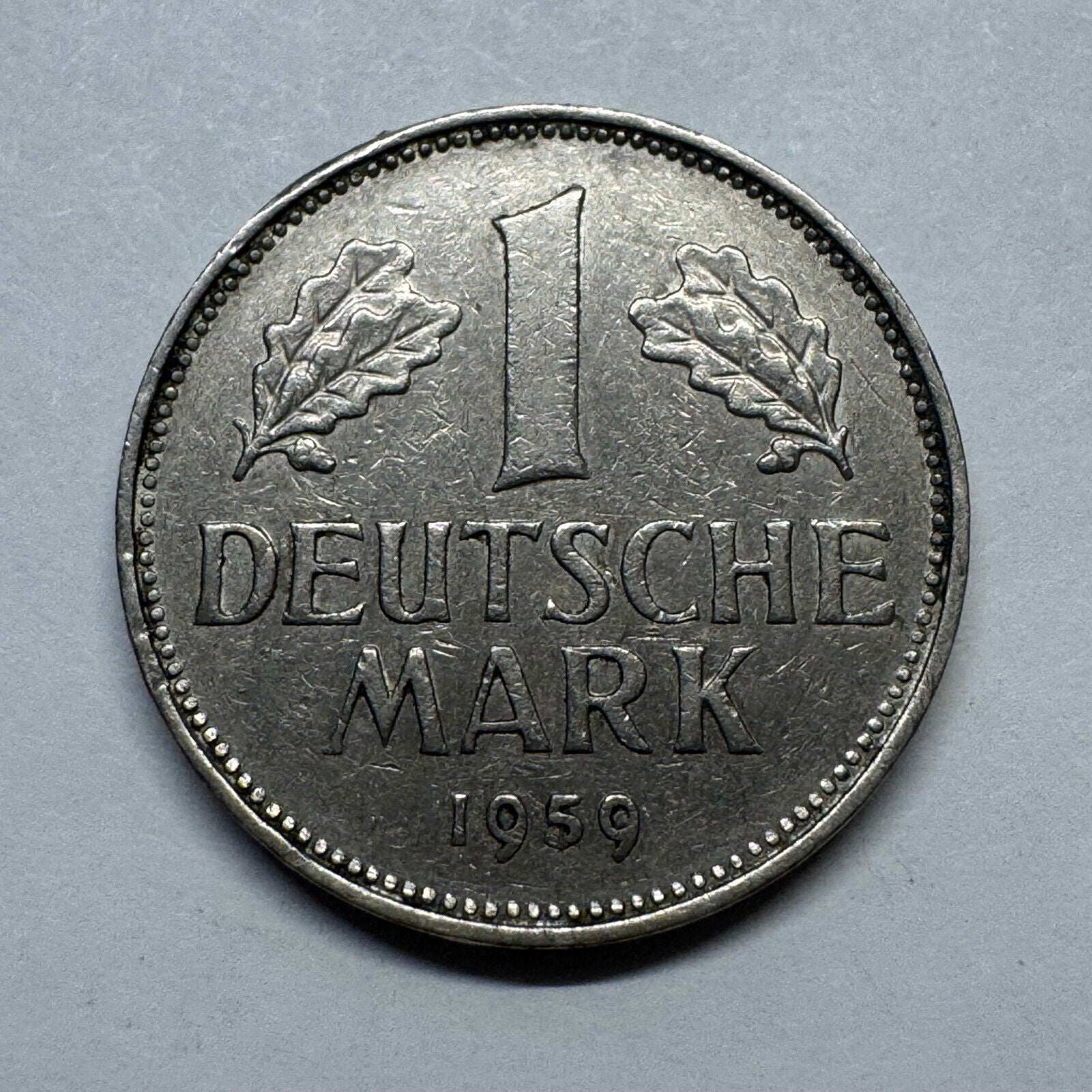 1959 Germany 1 Mark - Beautiful Coin - #B-025