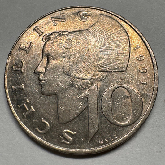 1991 Austria 10 Schillings - Beautiful Coin - #A-062