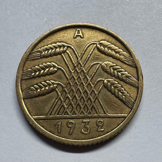 1932 Germany 10 Reichspfennig - Beautiful Coin - #B-019