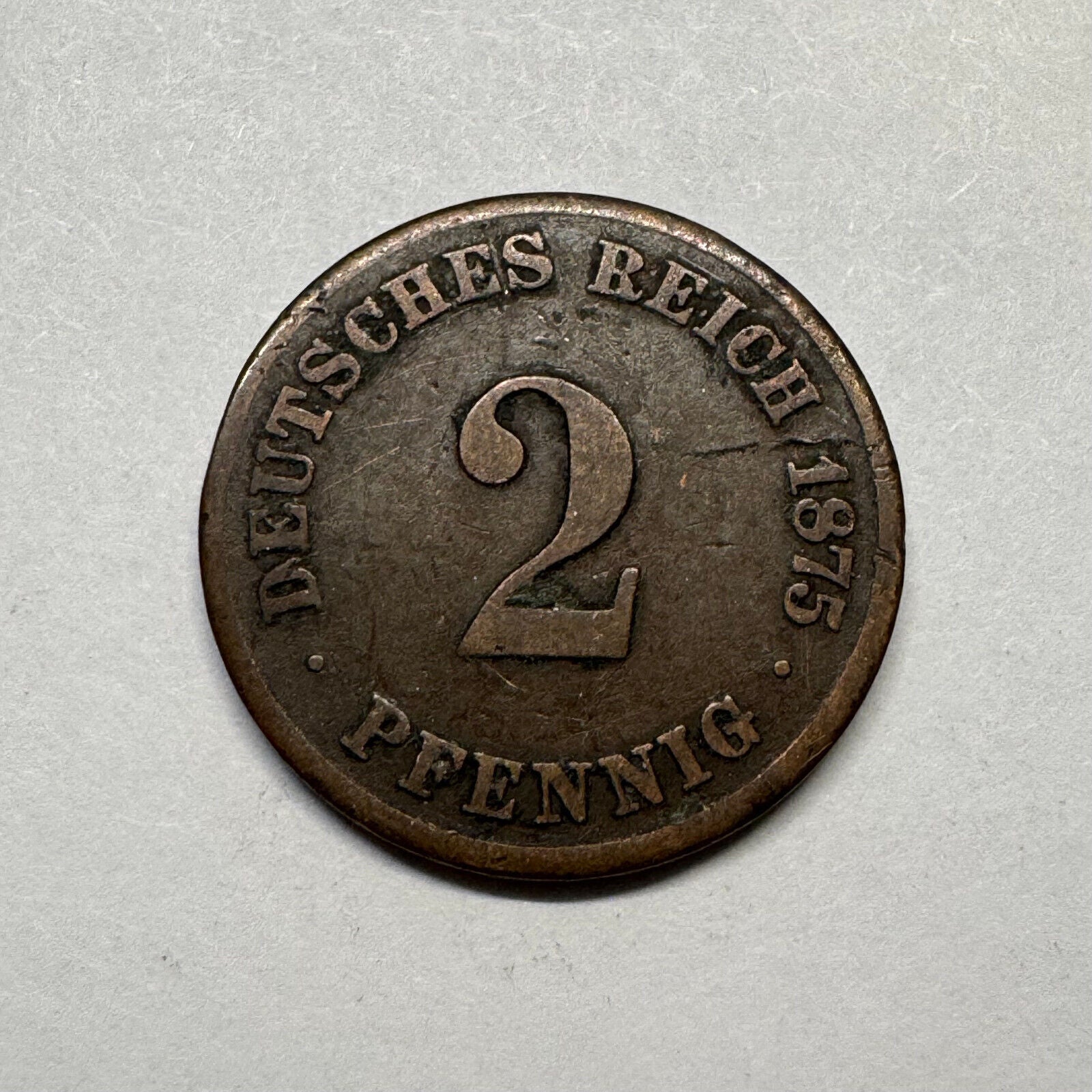 1875 Germany 2 Pfennig - Beautiful Coin - #B-009