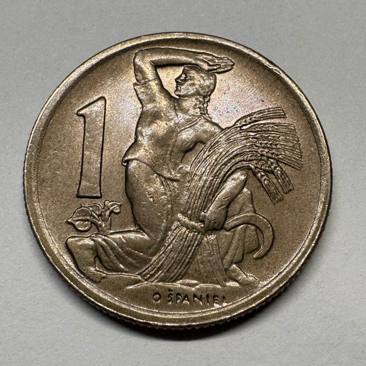 1946 Czechoslovakia 1 Koruna - Beautiful Coin - #B-054