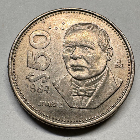 1984 Mexico 50 Pesos - Beautiful Coin - #A-033