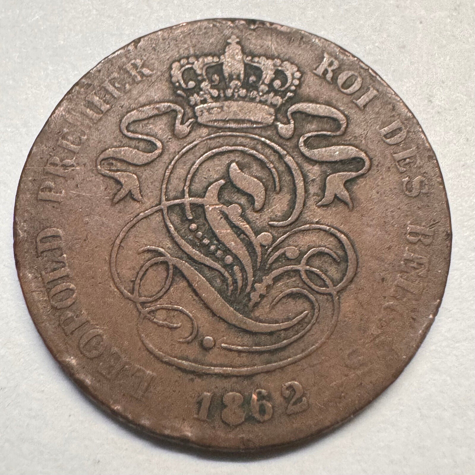1862 Belgium 2 Cents - Beautiful Coin - #A-059