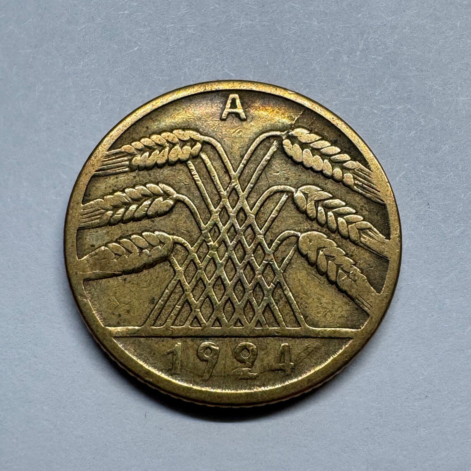 1924 Germany 10 Rentenpfennig - Beautiful Coin - #B-007