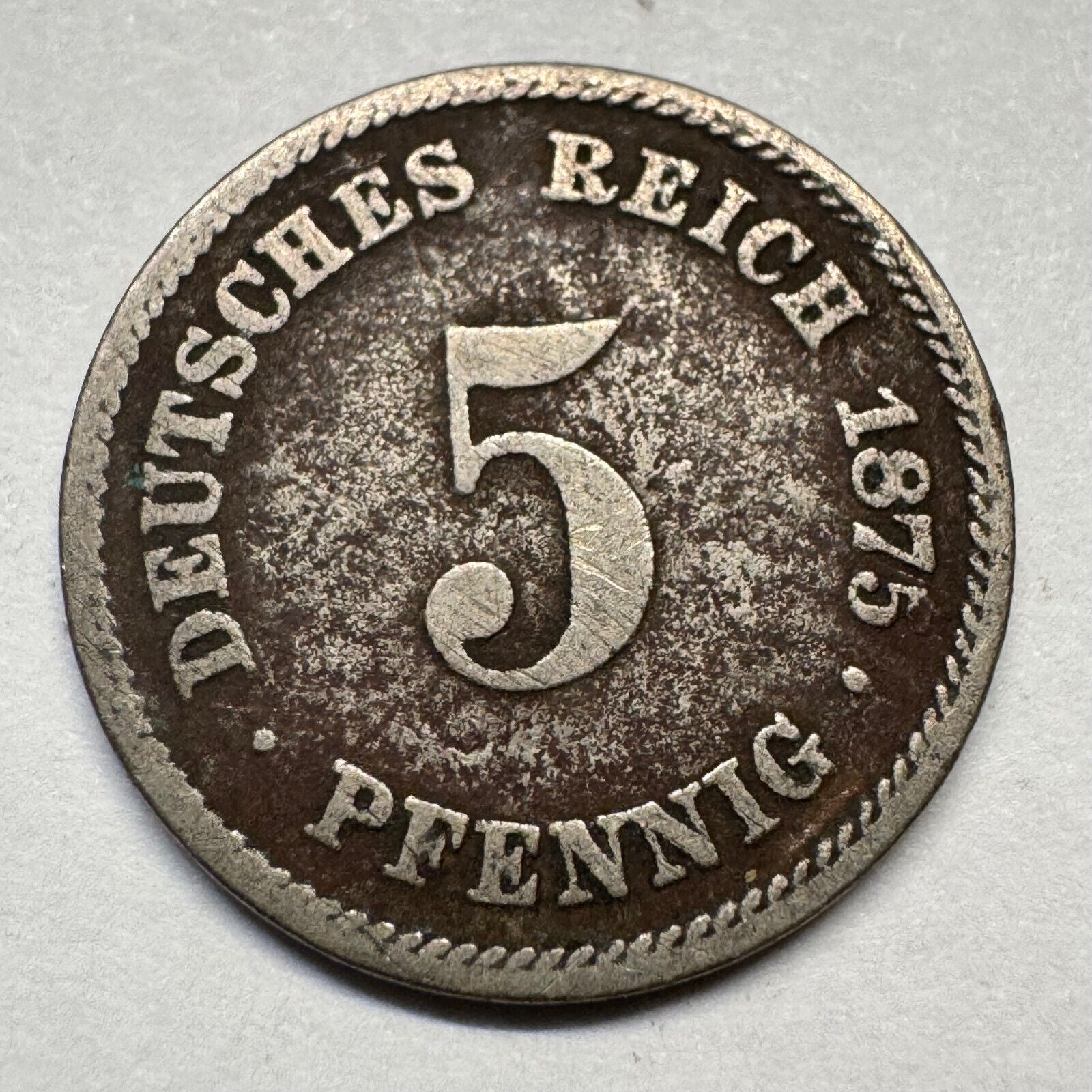 1875 Germany 5 Pfennig - Beautiful Coin - #A-093