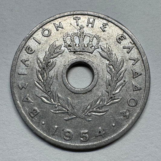 1954 Greece 10 Lepta - Beautiful Coin - #B-056