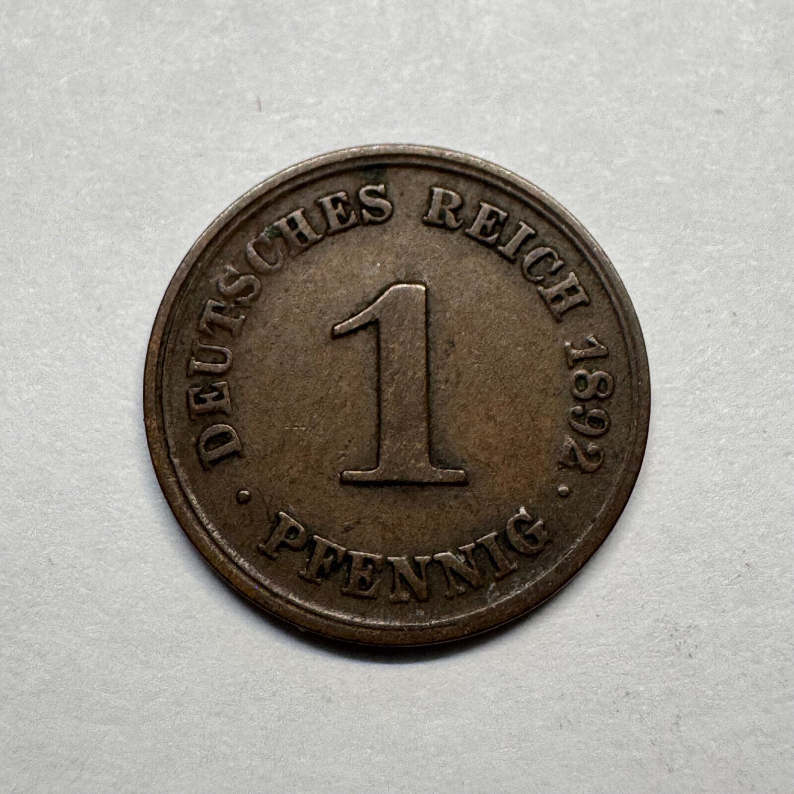 1892 Germany 1 Pfennig - Beautiful Coin - #B-014