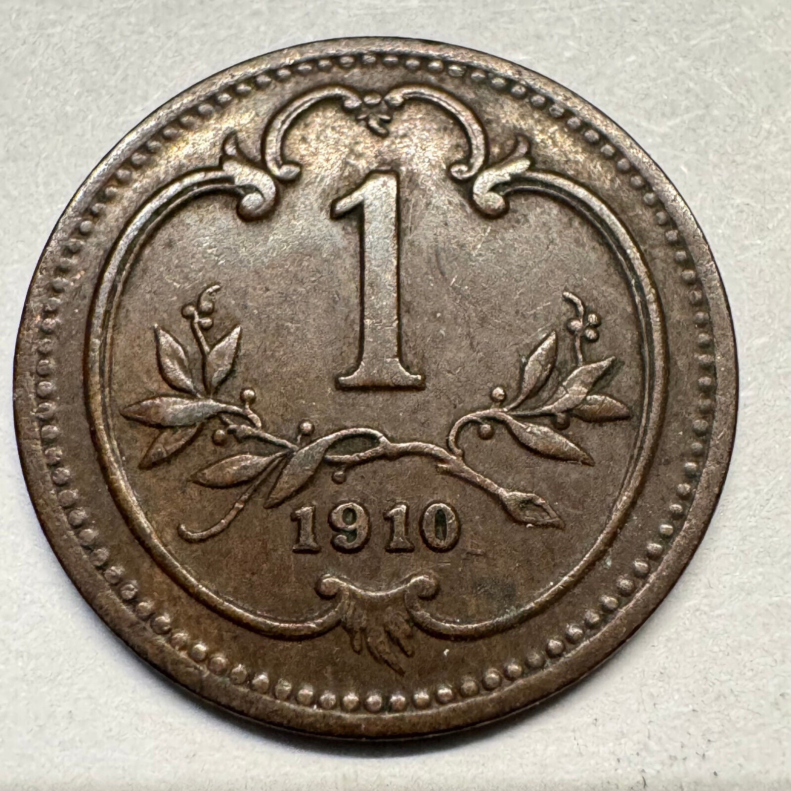 1910 Austria 1 Heller - Beautiful Coin - #A-070