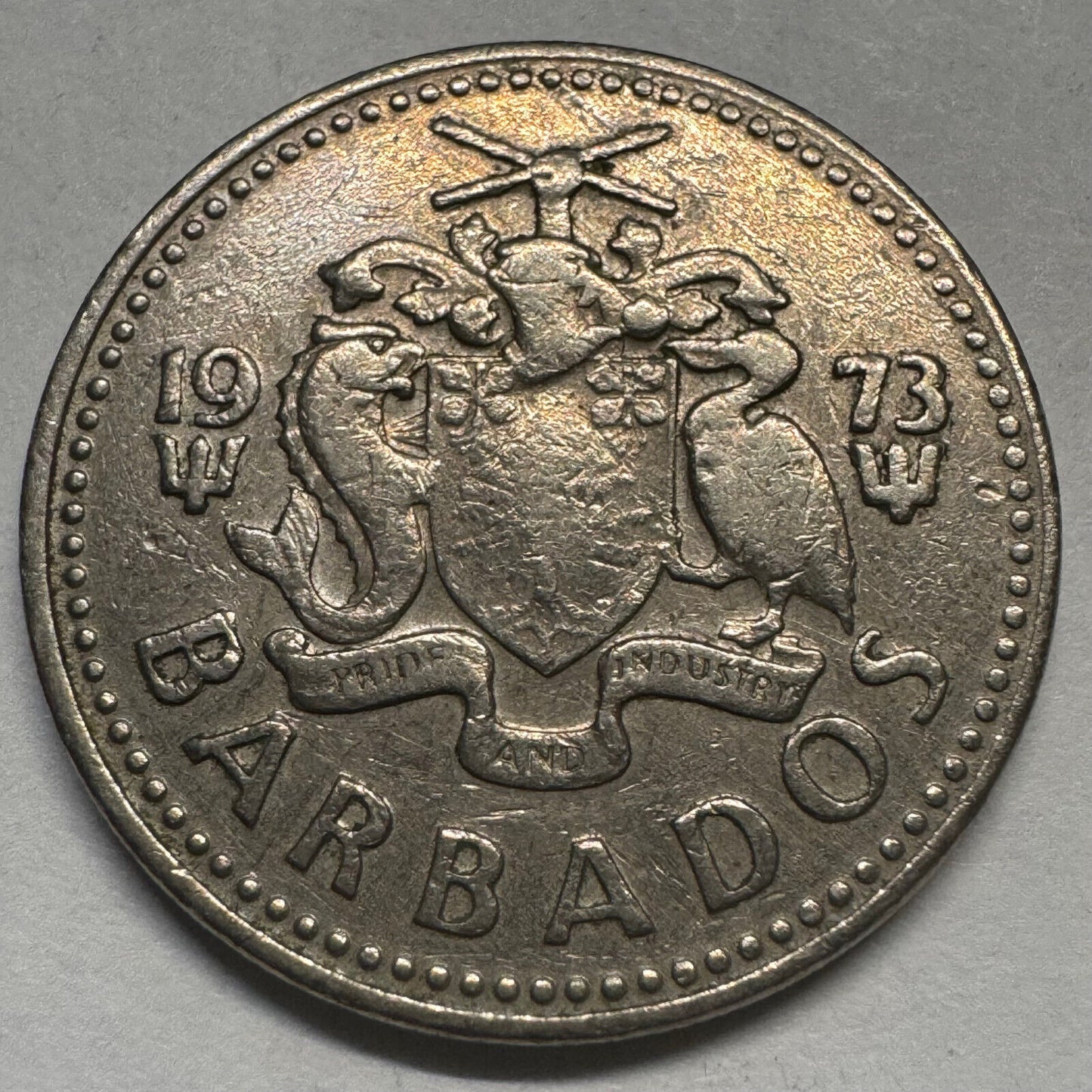 1973 Barbados 25 Cents - Beautiful Coin - #A-080
