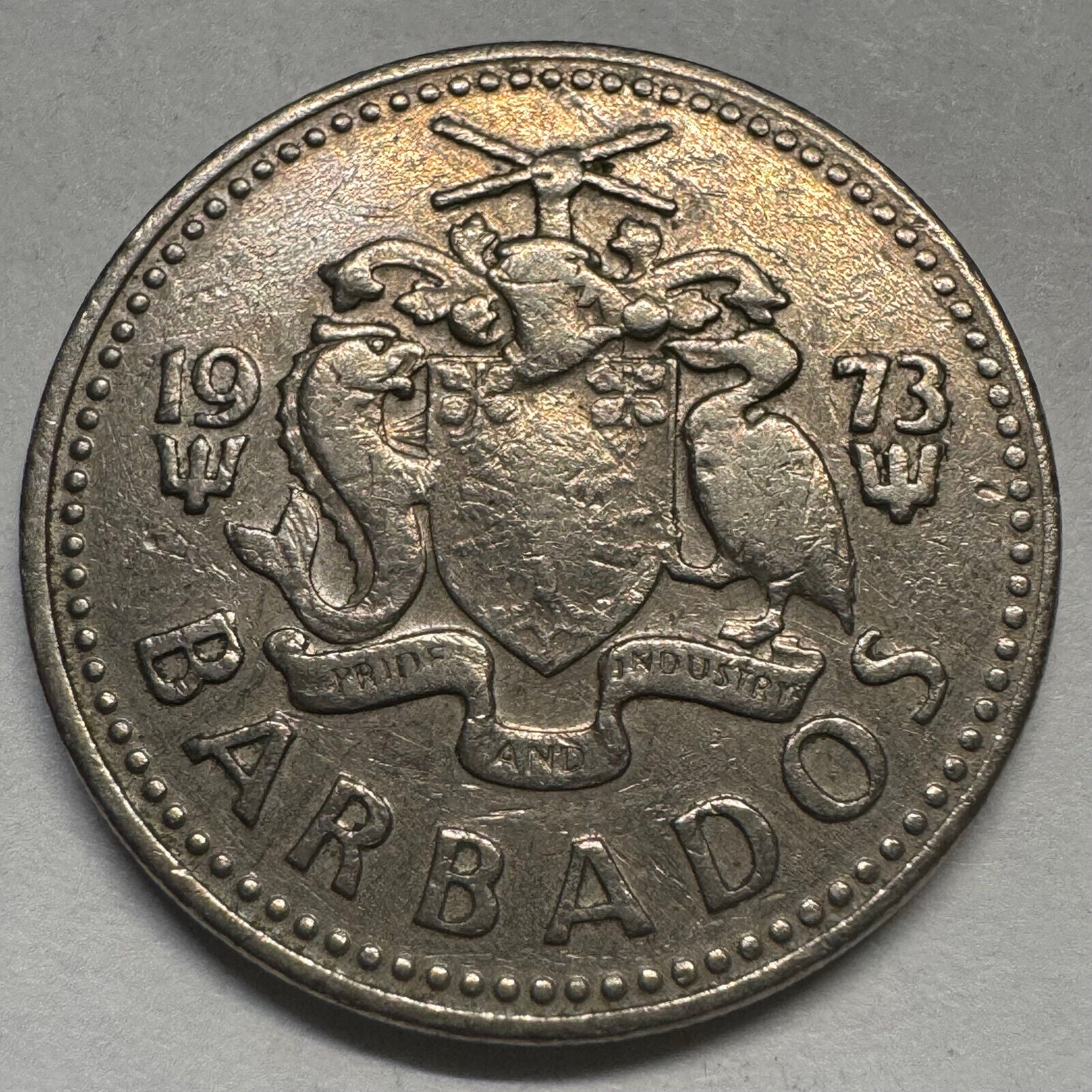 1973 Barbados 25 Cents - Beautiful Coin - #A-080