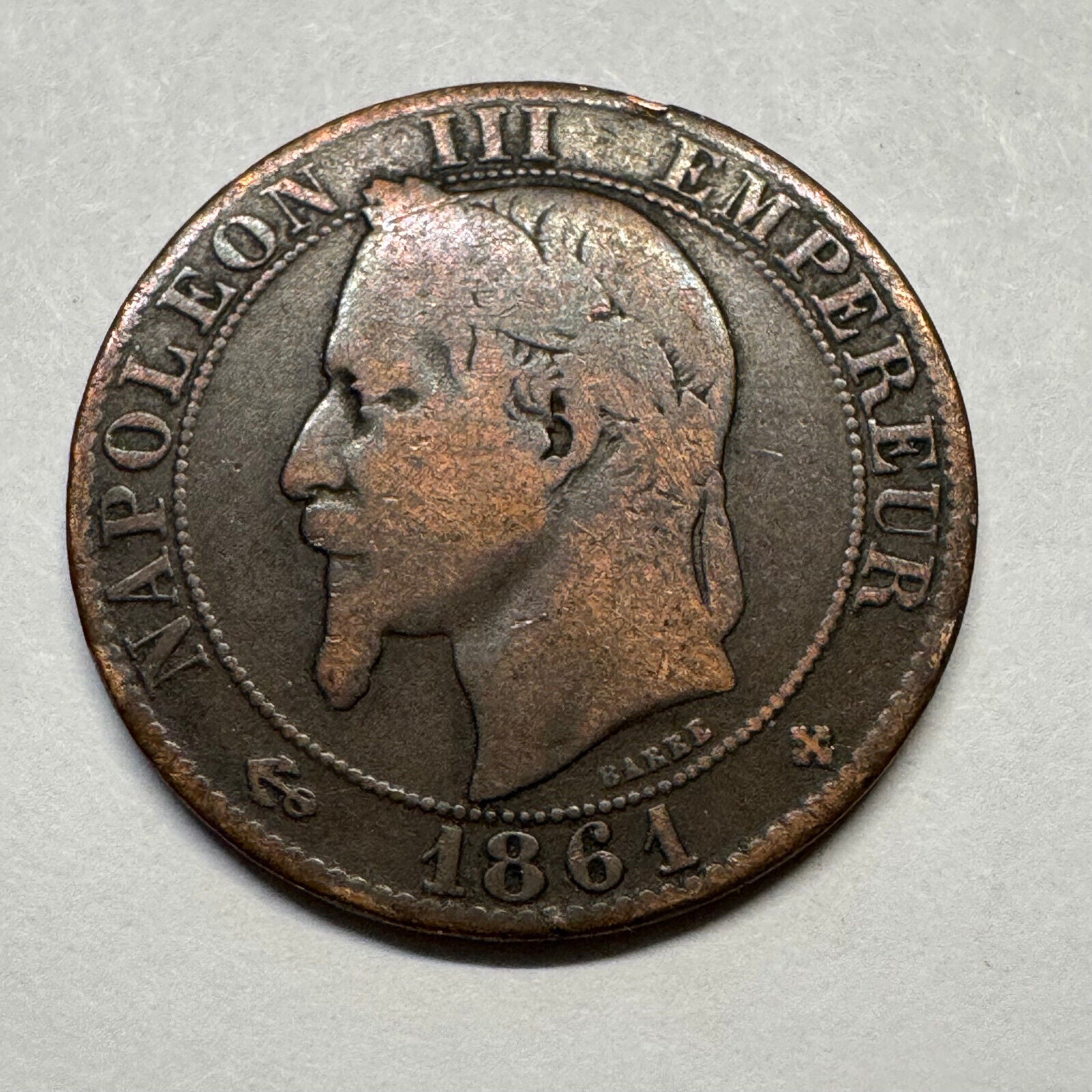 1861 France 5 Centimes - Beautiful Coin - #B-032