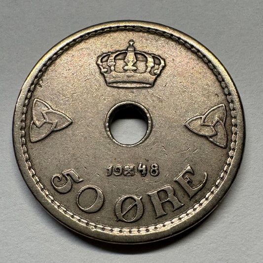 1948 Norway 50 Ore - Beautiful Coin - #B-058