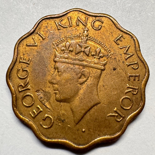 1944 India 1 Anna - Beautiful Coin - #A-043