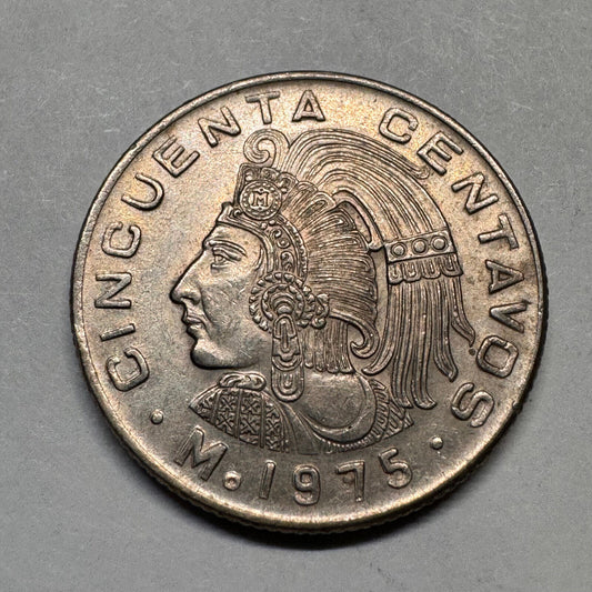 1975 Mexico 50 Centavos - Beautiful Coin - #A-014