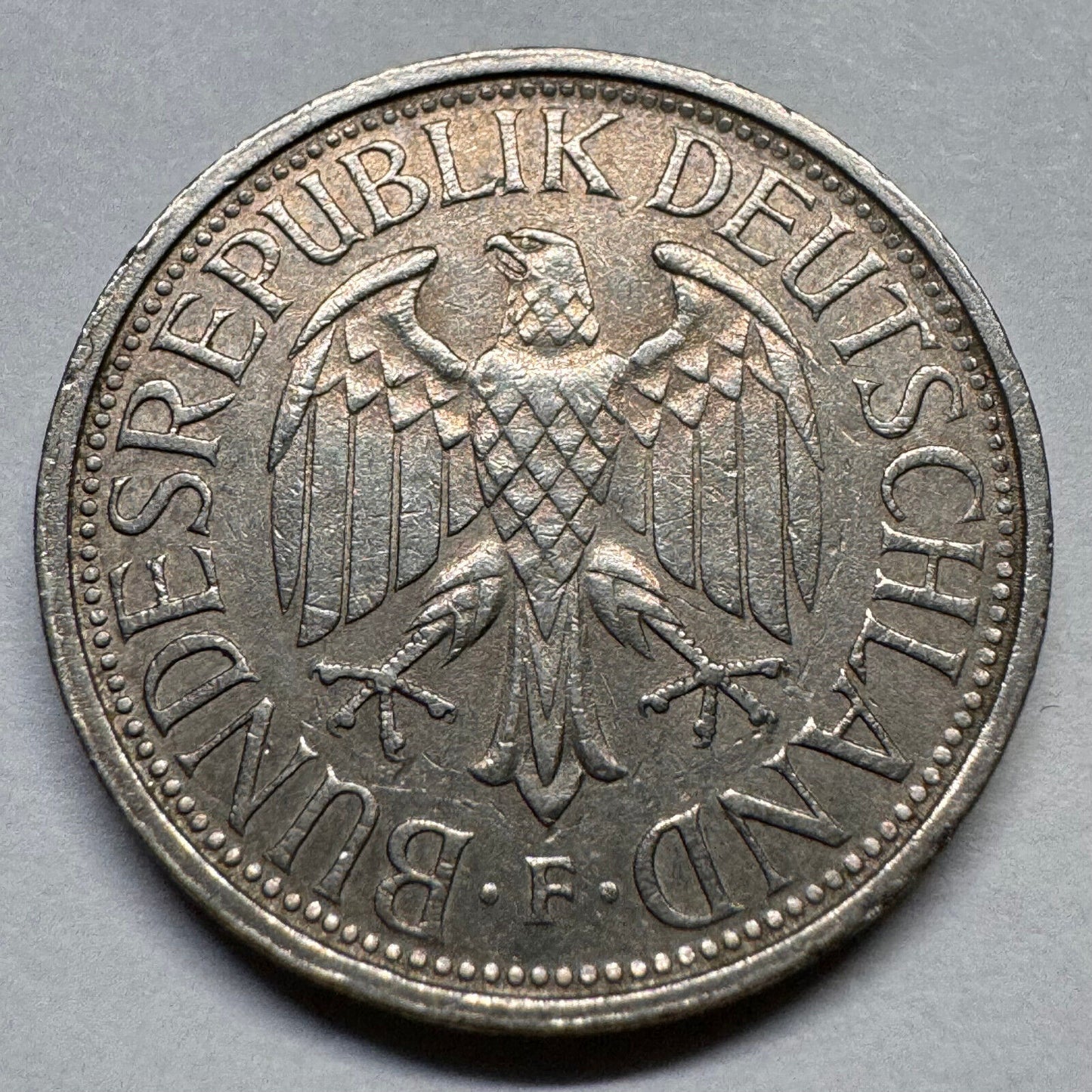 1977 Germany 1 Mark - F - Beautiful Coin - #A-055