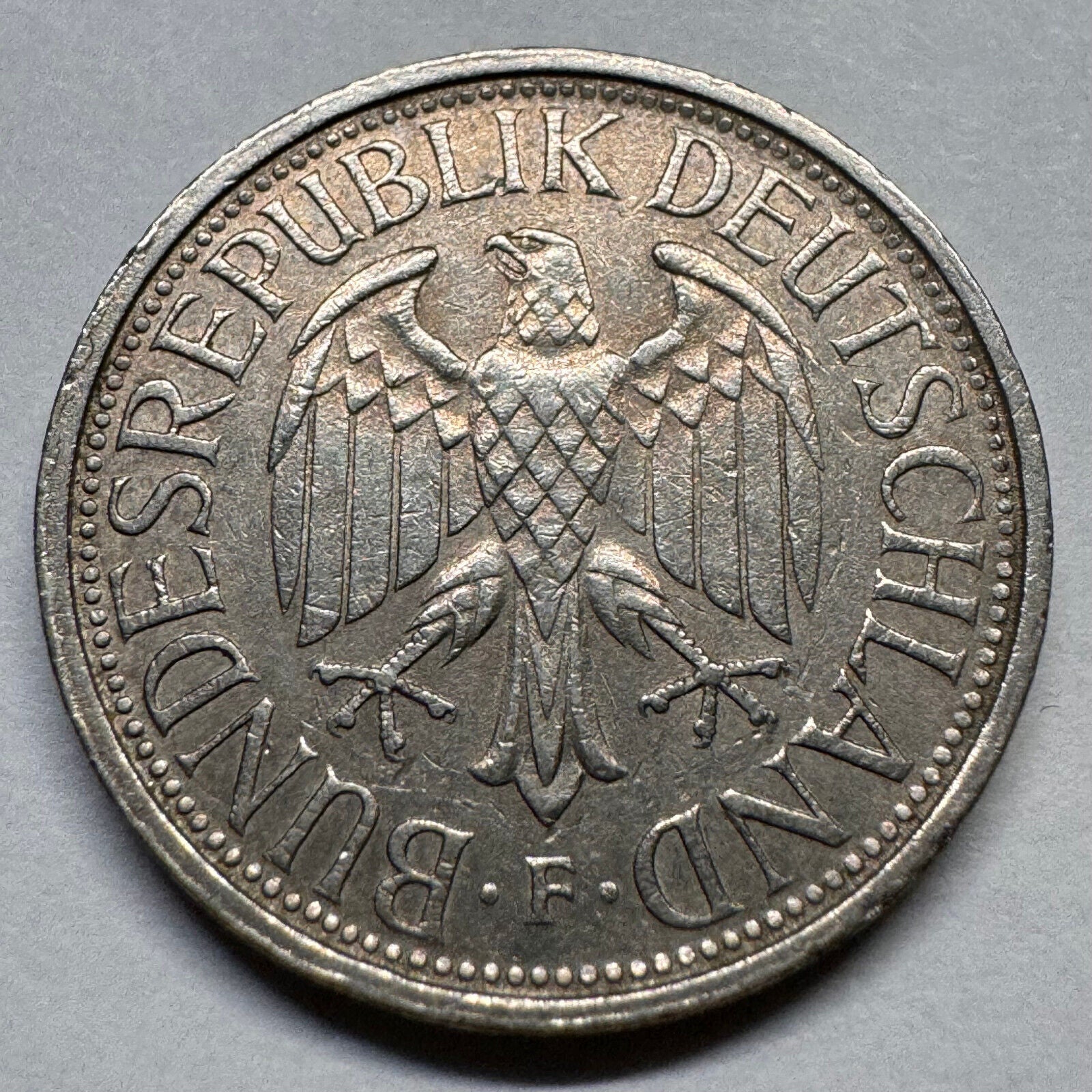 1977 Germany 1 Mark - F - Beautiful Coin - #A-055
