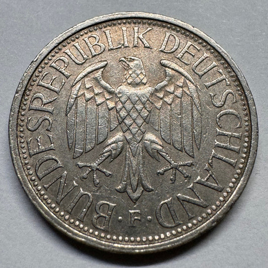 1977 Germany 1 Mark - F - Beautiful Coin - #A-055