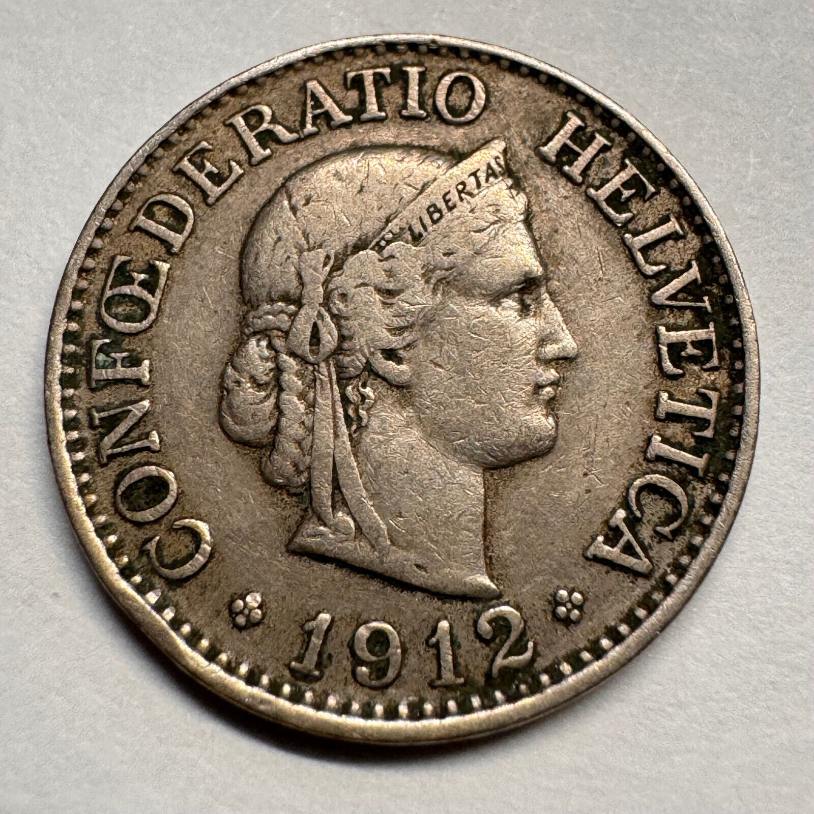 1912 Switzerland 10 Rappen - Beautiful Coin - #A-067