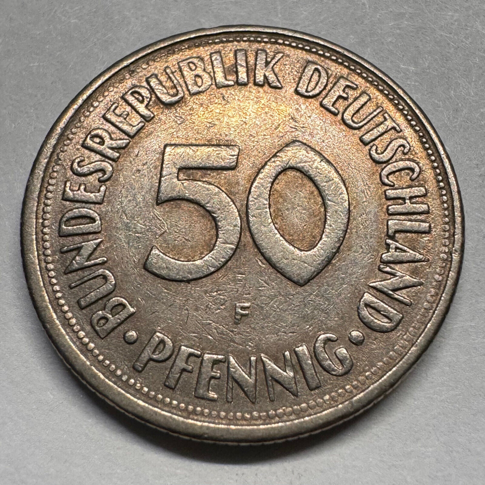 1970 Germany 50 Pfennig - F - Beautiful Coin - #A-051