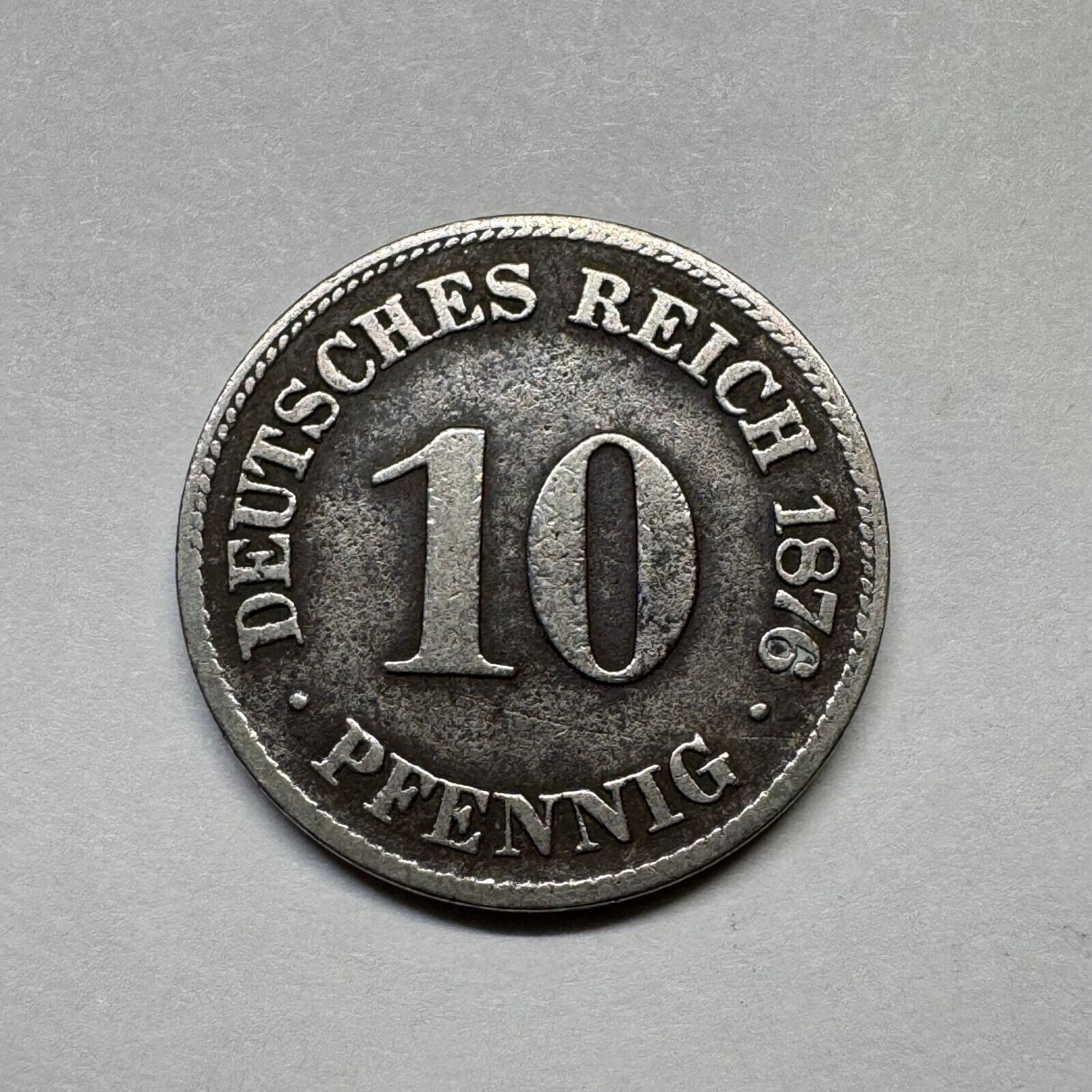 1876 Germany 10 Pfennig - Beautiful Coin - #B-013