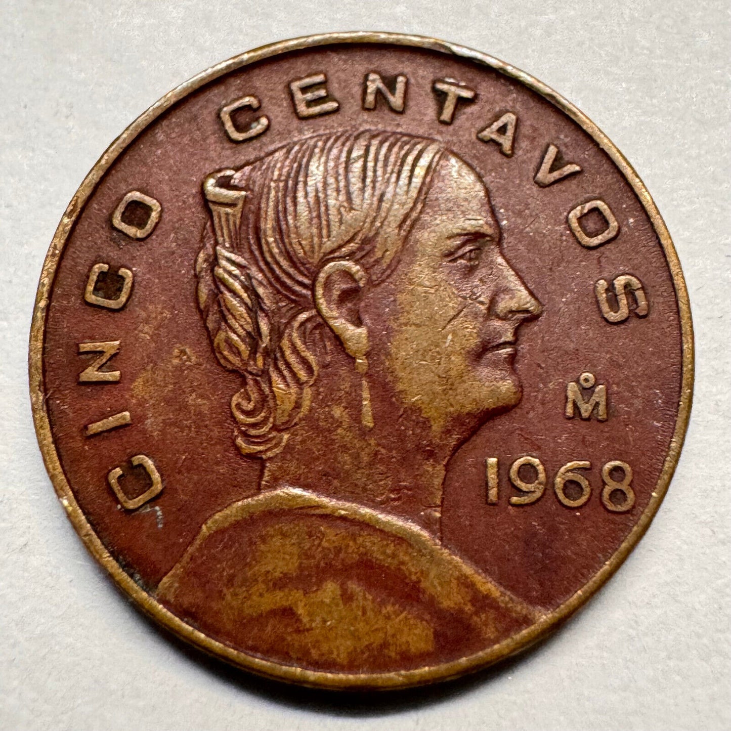 1968 Mexico 5 Centavos - Beautiful Coin - #A-026