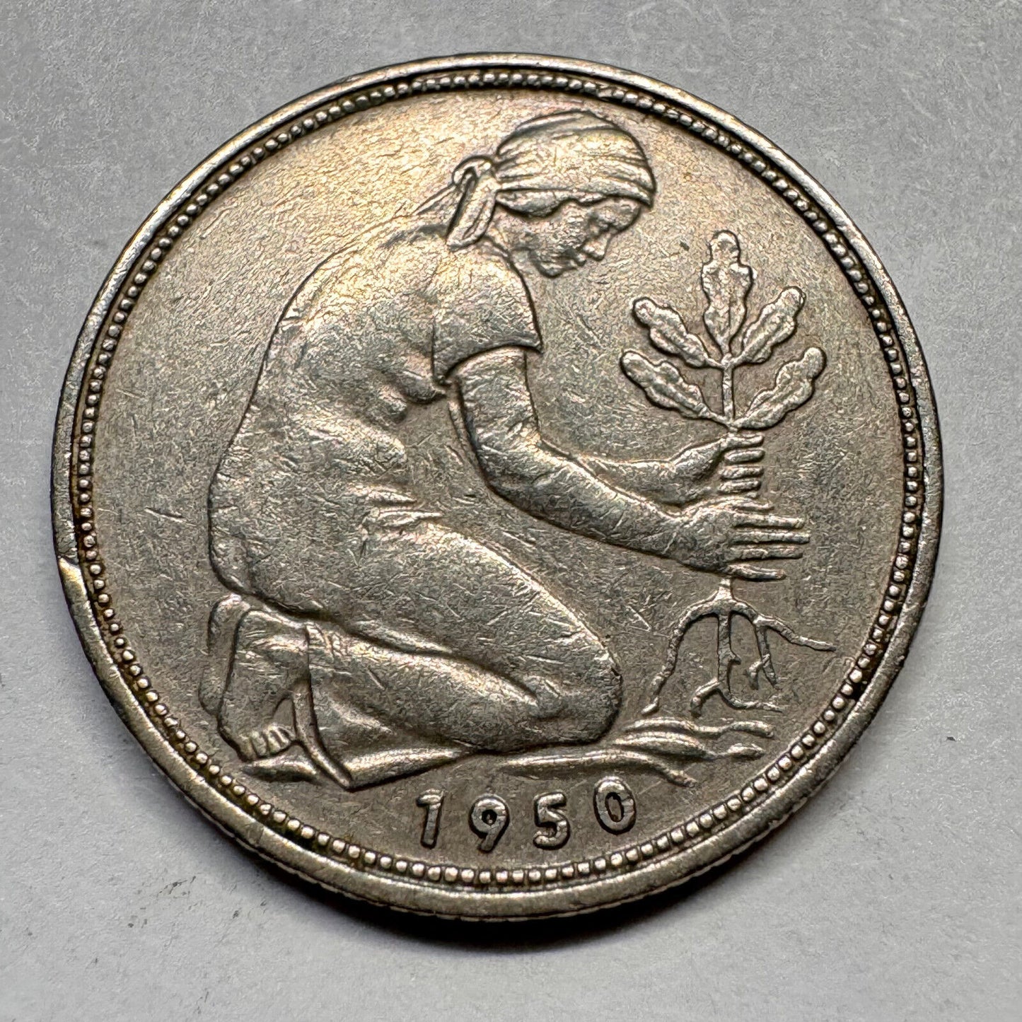 1950 Germany 50 Pfennig - J - Beautiful Coin - #A-035