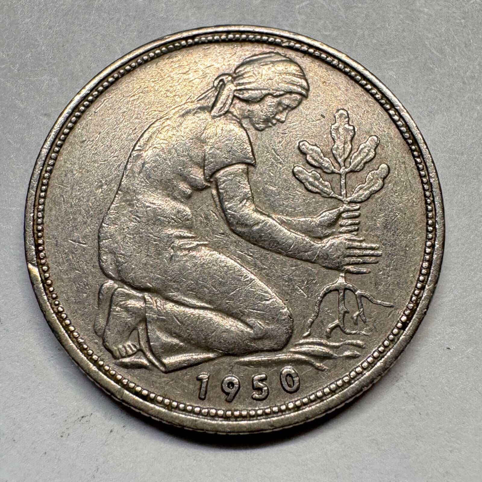 1950 Germany 50 Pfennig - J - Beautiful Coin - #A-035