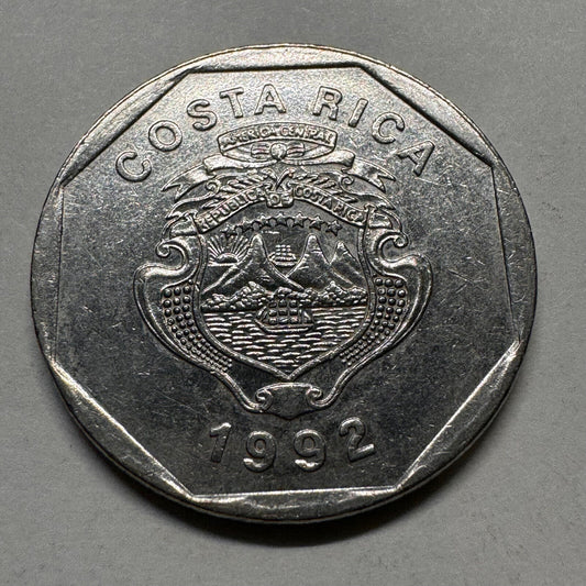 1992 Costa Rica 10 Colones - Beautiful Coin - #A-012