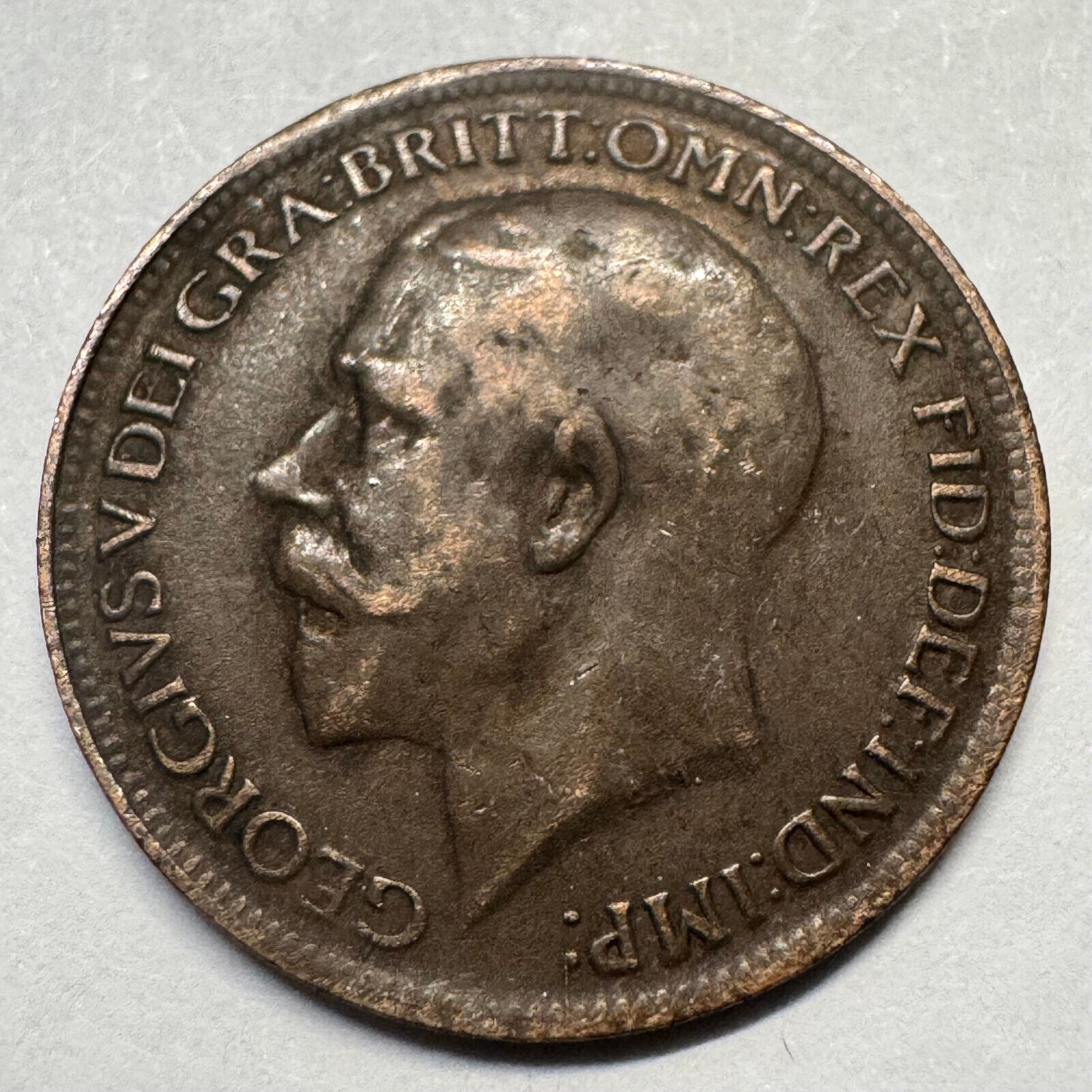 1919 UK 1 Farthing - Beautiful Coin - #A-073