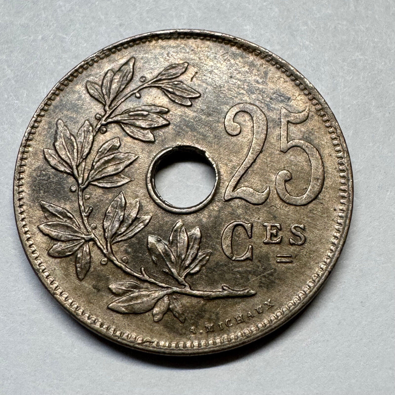 1927 Belgium 25 Centimes - Beautiful Coin - #B-002